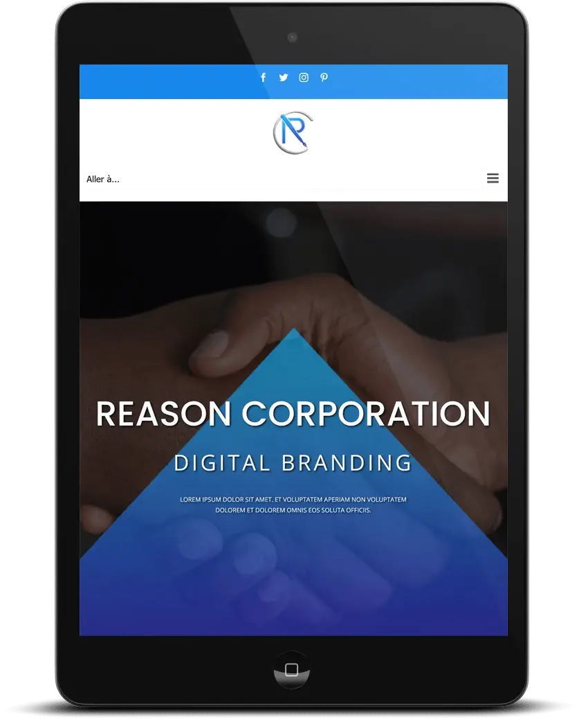 visuel tablette du projet reason corporation
