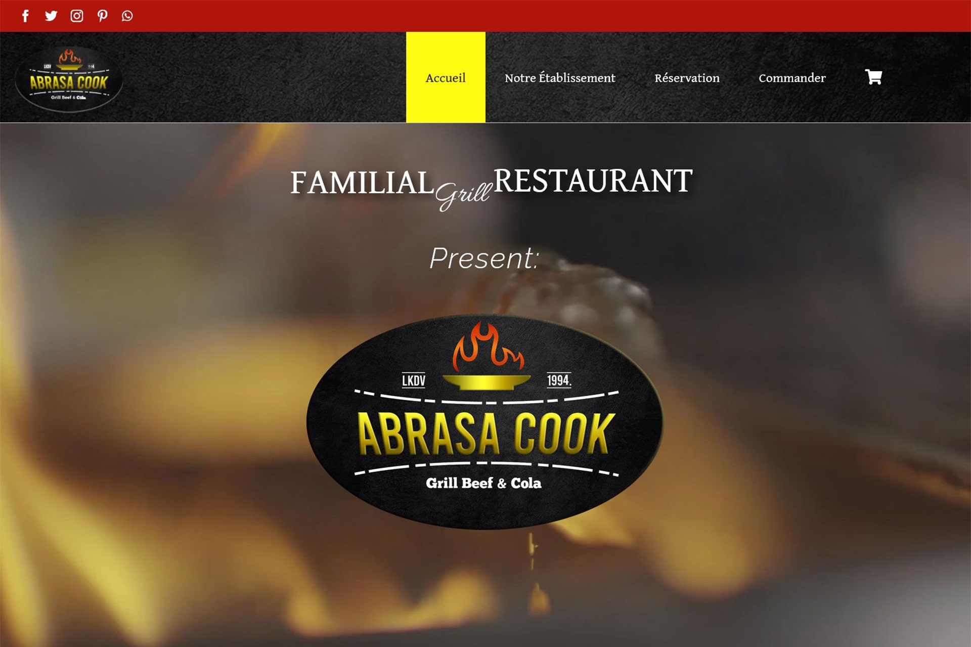 capture d'écran du web starter Abrasa Cook